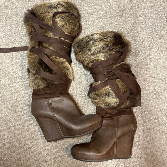 Ankle Boots Aldo Fur Lined Boots Aldo Shoes Knee High Faux Fur Aldo Boots Poshmark